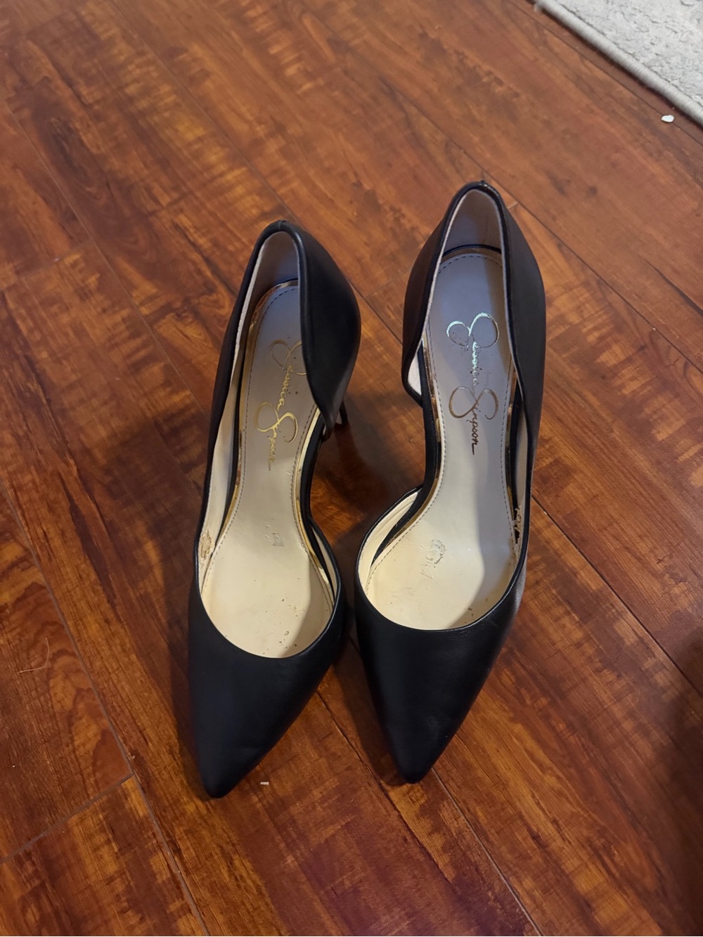 Jessica Simpson Black Pointed D'Orsay Pumps